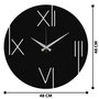 Wallity Reloj de Pared Decorativo Metal Negro 48x48 cm Grosor 1.2mm Elegancia y Arte para Hogar y Oficina